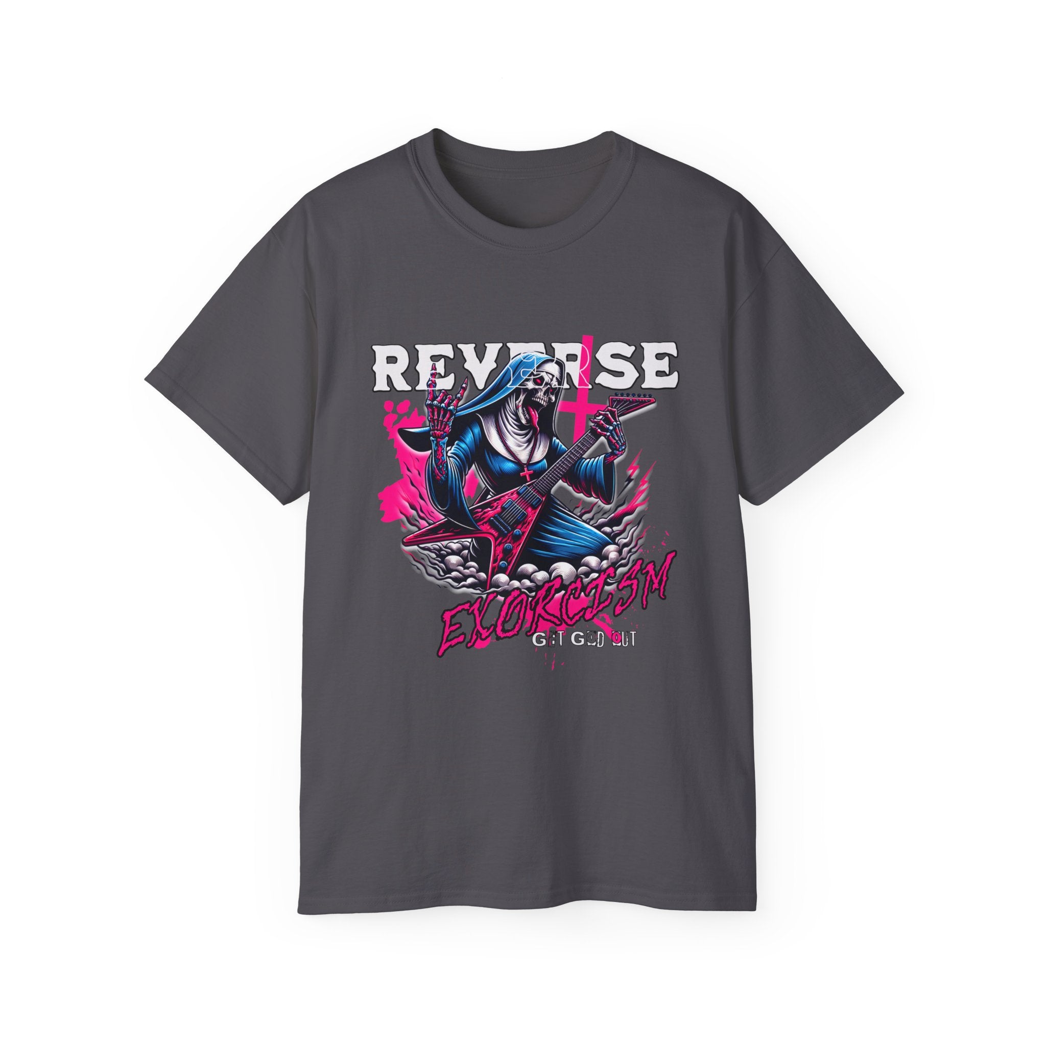 Reverse Exorcism - Unisex Cotton Tee (Front) - Damned Threads